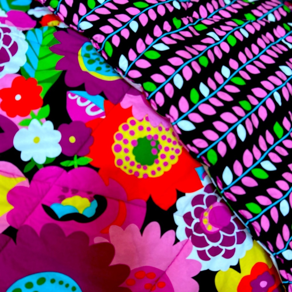 Vibrant Floral Reversible Quilt